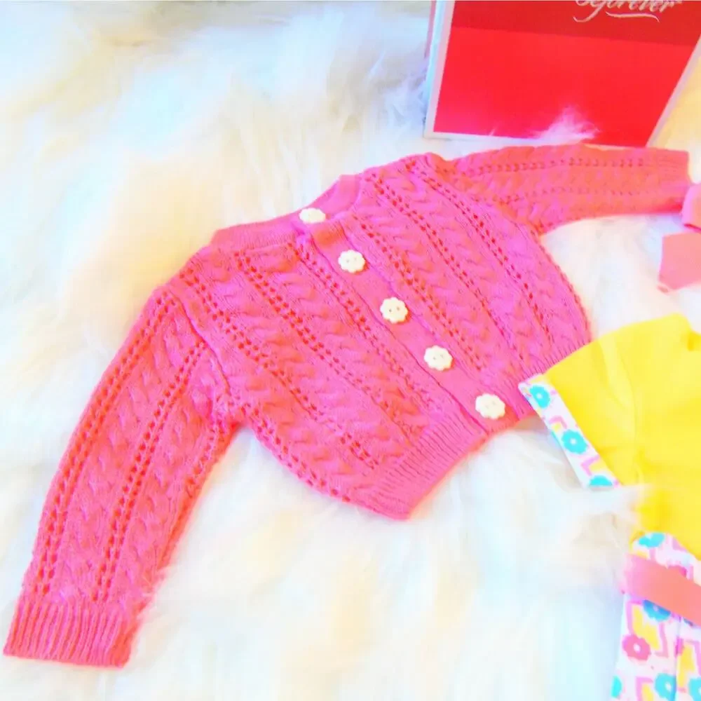 NEW American Girl Doll Clothes KIT PHOTOGRAPHER OUTFIT Flower Dress Sweater Bow!